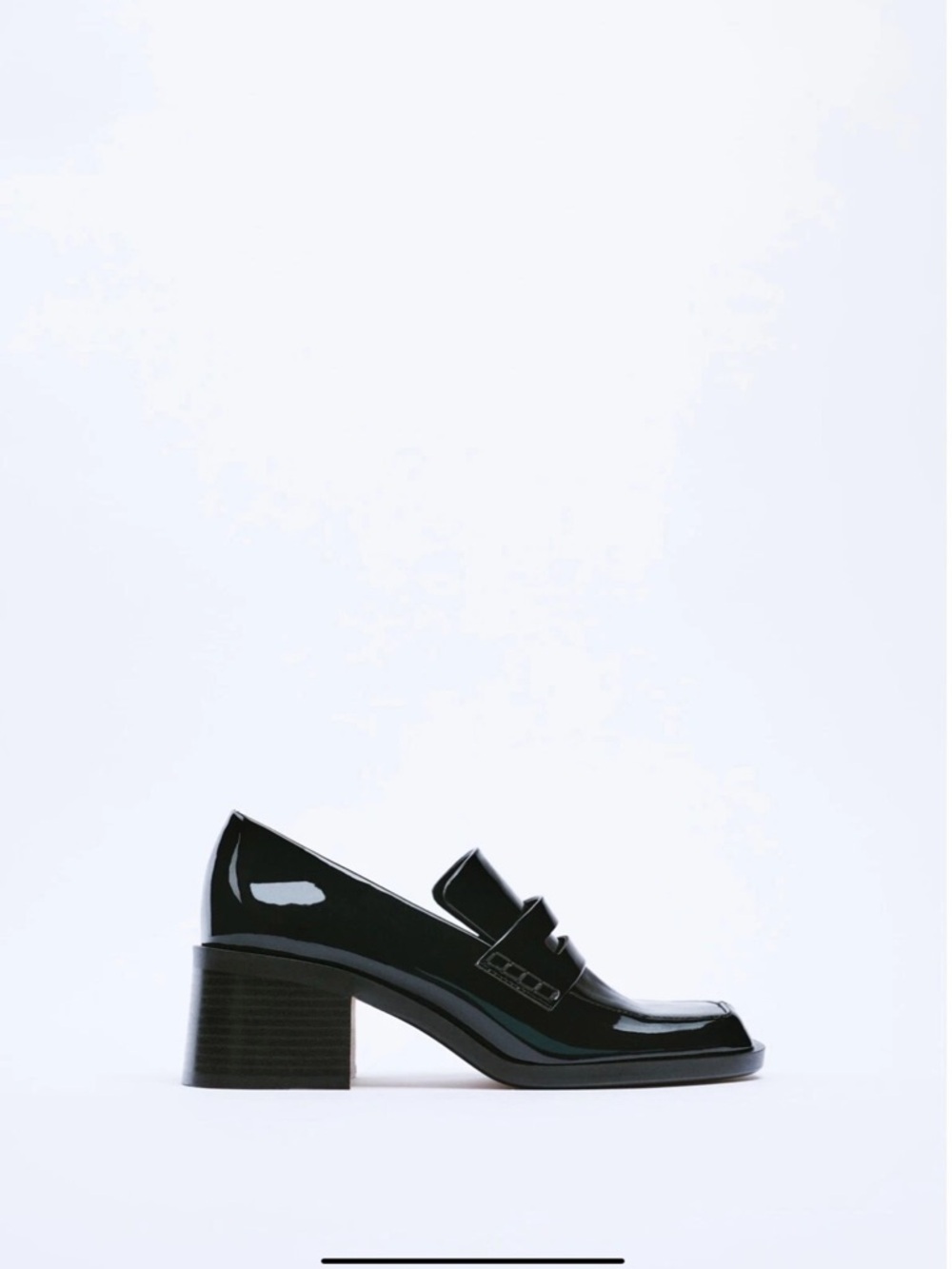 ZARA BLACK PATENT LOAFER SZ 40